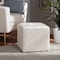 Baxton Studio Isaiah Modern and Contemporary Ivory Boucle Upholstered Ottoman 220-12871-ZORO - alternate 1